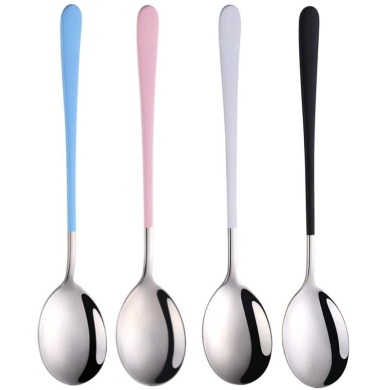 Leeonz® Stainless Steel Espresso Spoons, Mini Teaspoons Set for Coffee Sugar Dessert Cake Ice Cream Soup Antipasto Cappuccino, 8.26 Inch (Pack of 4) - Image 4