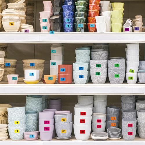 Darfukei Garage Sale Stickers, 2400 PCS 3/4 Inch*1/2 Inch Price Stickers for Yard Sales, Flea Markets, County Fairs & Retail Use, Pricemarker Labels, Colorful Price Tags - Image 4