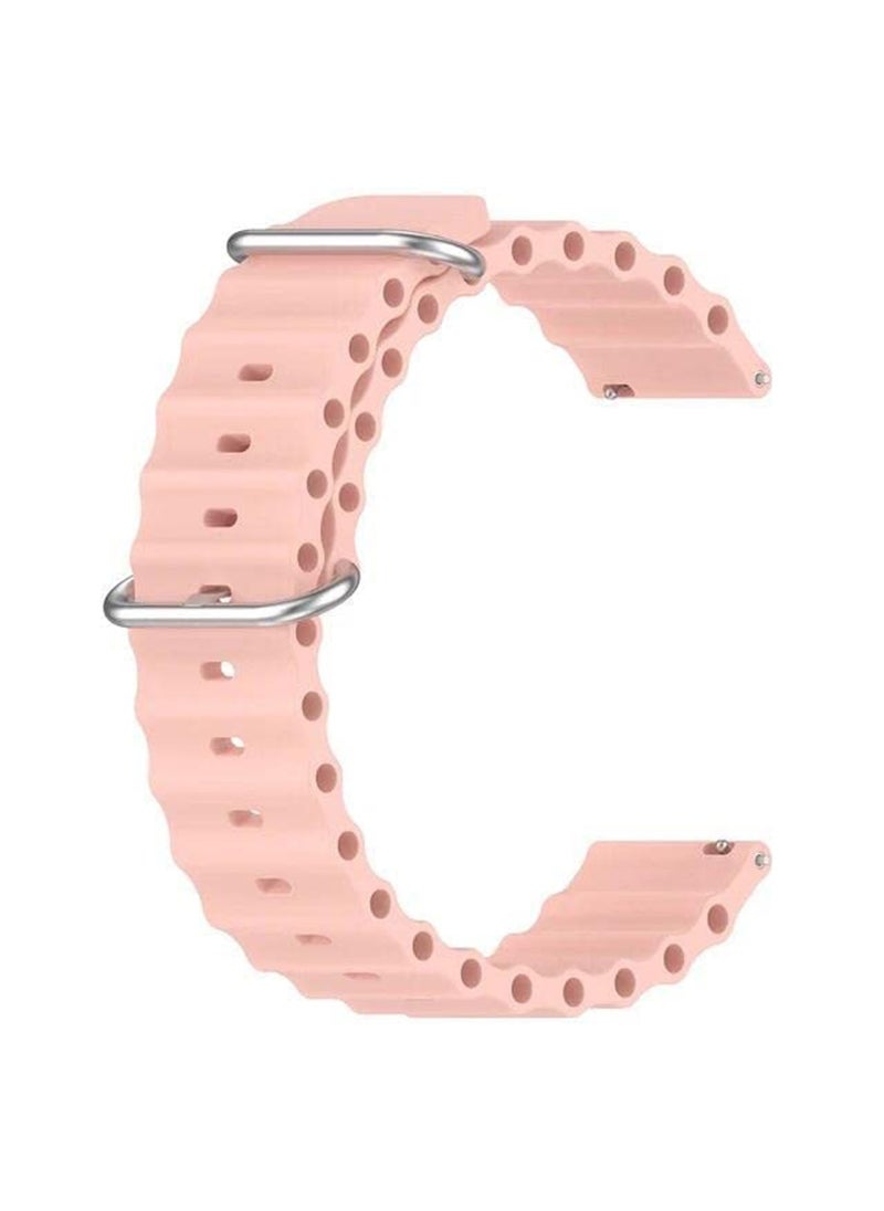 Waldic - Apple Watch Series 10 9 8 7 6 5 4 3 2 1 SE, Silicone Band Soft Silicone Waterproof Strap Wristbands Compatible with iWatch Apple Watch Series Ultra 49mm 46mm 45mm 44mm 42mm - Pink Sand - Image 1