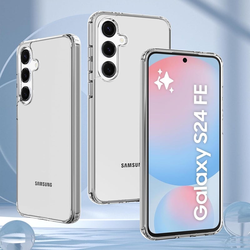 Nishtech غطاء خلفي هجين شفاف فائق الجودة لهاتف سامسونج جالاكسي S24FE 5G مع حماية للكاميرا - Image 2