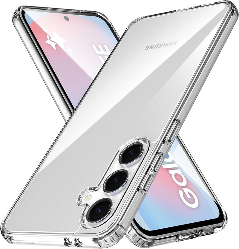 Nishtech غطاء خلفي هجين شفاف فائق الجودة لهاتف سامسونج جالاكسي S24FE 5G مع حماية للكاميرا - Image 1