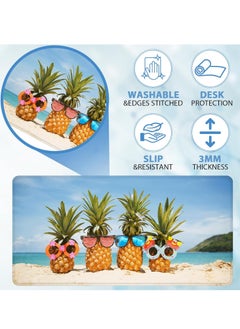 Generic Large Gaming Mouse Pad Fun Beach Pineapple ( 70cm x 30cm x 2 mm )Computer Keyboard Mouse Pad with Non-Slip Base and Stitched Edge for Home, Office, Gaming and Work  - Image 4
