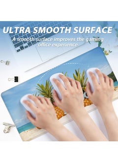 Generic Large Gaming Mouse Pad Fun Beach Pineapple ( 70cm x 30cm x 2 mm )Computer Keyboard Mouse Pad with Non-Slip Base and Stitched Edge for Home, Office, Gaming and Work  - Image 5