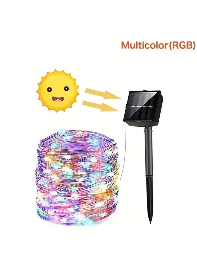 عبوتين من مصابيح الحدائق الشمسية متعددة الألوان بـ 300 LED للمناطق الخارجية - Image 1