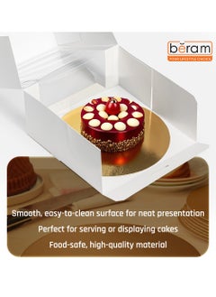Beram Disposable Cake Boards, Set of 5, Round and Reusable, Kitchen Serving Plates, Food-Grade Cardboard, for Cakes, Cupcakes, Cookies, and More  - Image 4