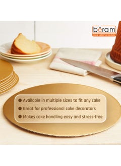 Beram Disposable Cake Boards, Set of 5, Round and Reusable, Kitchen Serving Plates, Food-Grade Cardboard, for Cakes, Cupcakes, Cookies, and More  - Image 5