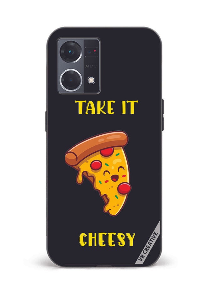 VR CREATIVE Protective Case Cover For Oppo Reno8 4G Take It Cheesy Design Multicolour - Image 1