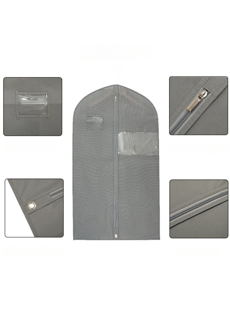 NOVOLAN Suit Dress Dust Bag 3 Pack, Non-Woven Suit Cover Thick Transparent Window Suit Bag Dust & Moisture Protection Suit Storage Bag Dust Bag, Transparent Window Hanger Hole Name Card (152 * 60cm, white) - Image 3