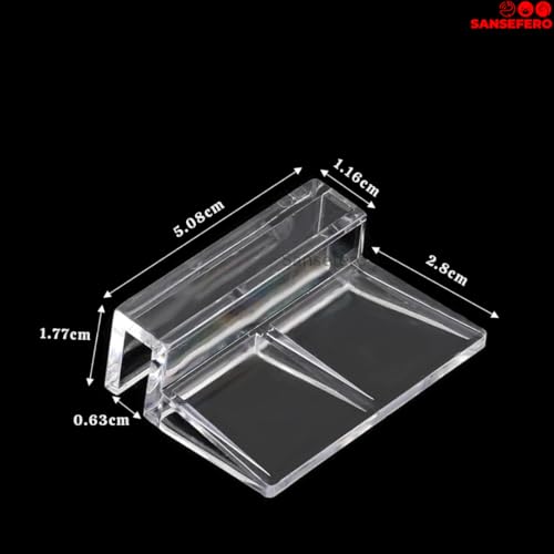 SANSEFERO 10 MM Acrylic Aquarium Fish Tank Lid Cover Support Clip Clamp for Rimless Aquarium And Glass Top, Plastic Fish Tank Cover, Aquarium Hoods (10 MM) 6 Pieces - Image 3