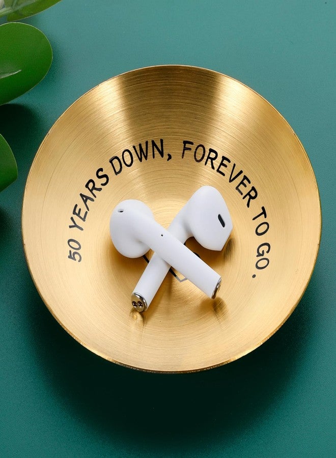 FOOZDEEVAAQ 50th Anniversary Day Gifts for Couple Wedding Anniversary Day Gifts for Wife Gold Anniversarys Day Gift for Parents for Grandma Gold Anniversarys Decoration Valentine Jewelry Tray - Image 5