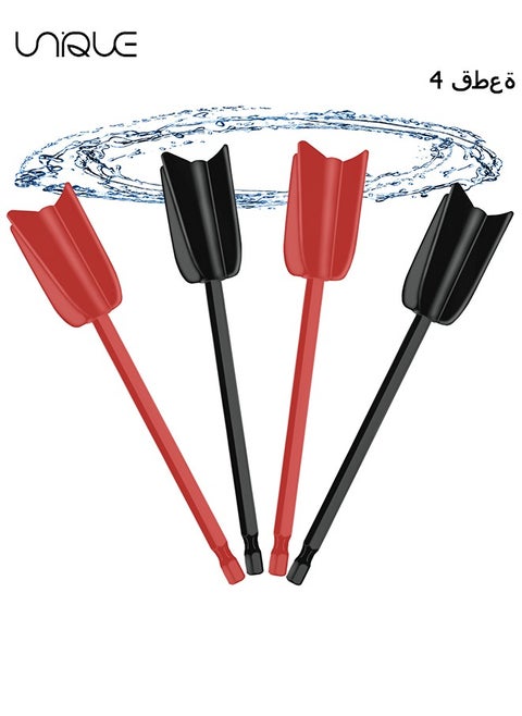 Resin Mixer Paddles - 4 Reusable Reusable Paint and Resin Mixer Paddle to Mix Epoxy Resin, Paint, Ceramic Glaze and Reduce Bubbles - Paint Mixer for Drill