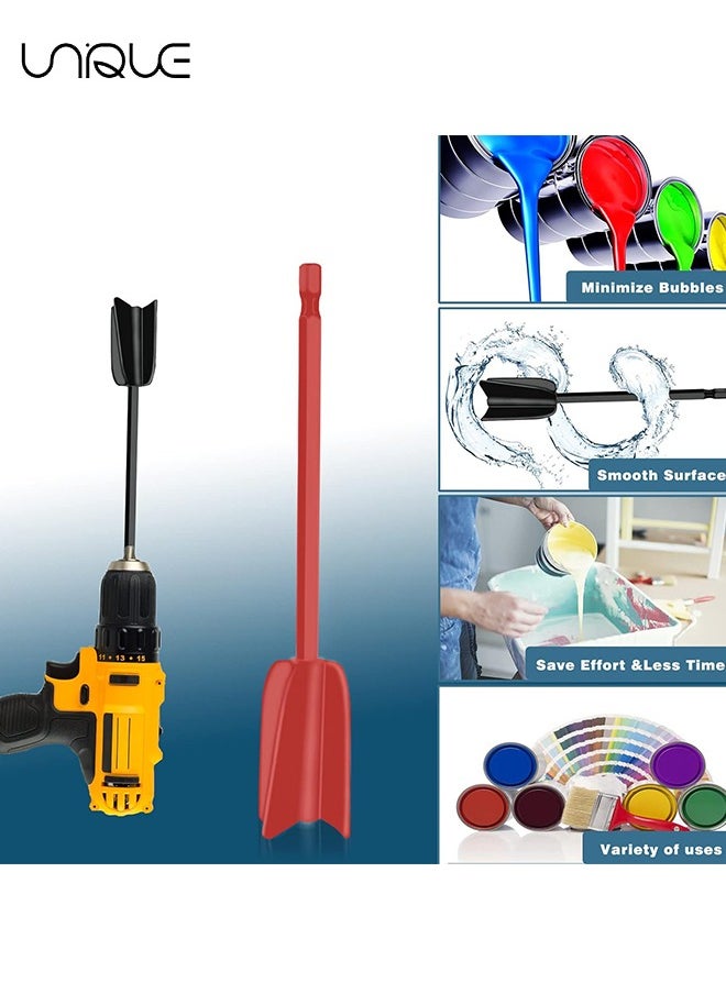 Unique - Resin Mixer Paddles - 4 Reusable Reusable Paint and Resin Mixer Paddle to Mix Epoxy Resin, Paint, Ceramic Glaze and Reduce Bubbles - Paint Mixer for Drill - Image 1