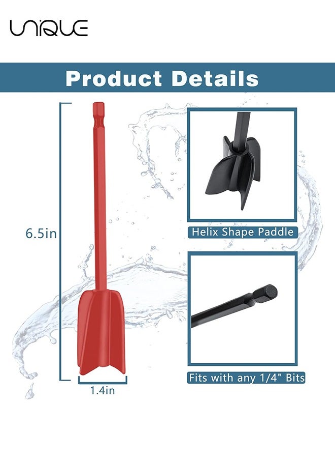 Unique - Resin Mixer Paddles - 4 Reusable Reusable Paint and Resin Mixer Paddle to Mix Epoxy Resin, Paint, Ceramic Glaze and Reduce Bubbles - Paint Mixer for Drill - Image 1