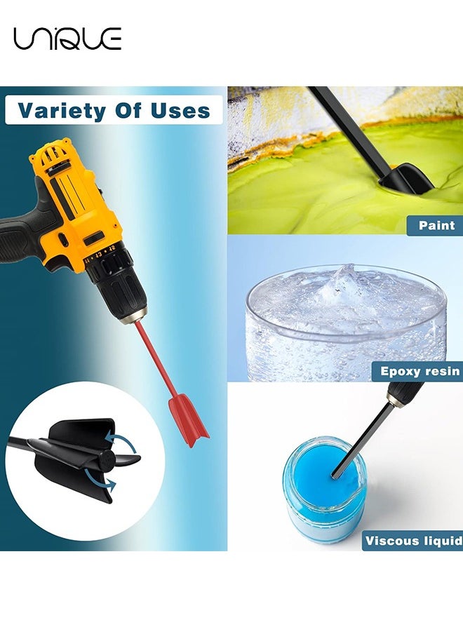 Unique - Resin Mixer Paddles - 4 Reusable Reusable Paint and Resin Mixer Paddle to Mix Epoxy Resin, Paint, Ceramic Glaze and Reduce Bubbles - Paint Mixer for Drill - Image 1