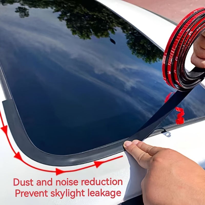 T Type Sunroof Windshield Seal 118.11inch Waterproof Noise Reduction Easy Install Universal Auto - Image 1