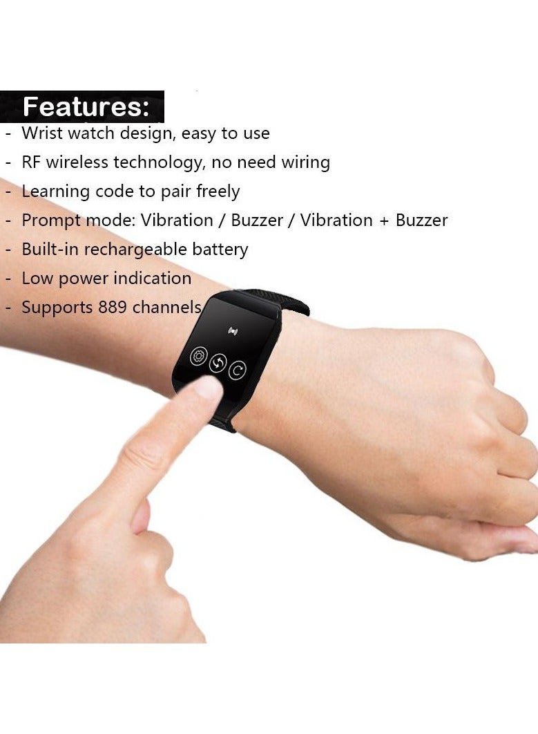 كيلا زر استدعاء مقدم الرعاية اللاسلكي، زر استدعاء الطوارئ الذكي بمدى 1000 متر مع جهاز استقبال قابل لإعادة الشحن، نظام مساعدة متعدد الوظائف - Image 5