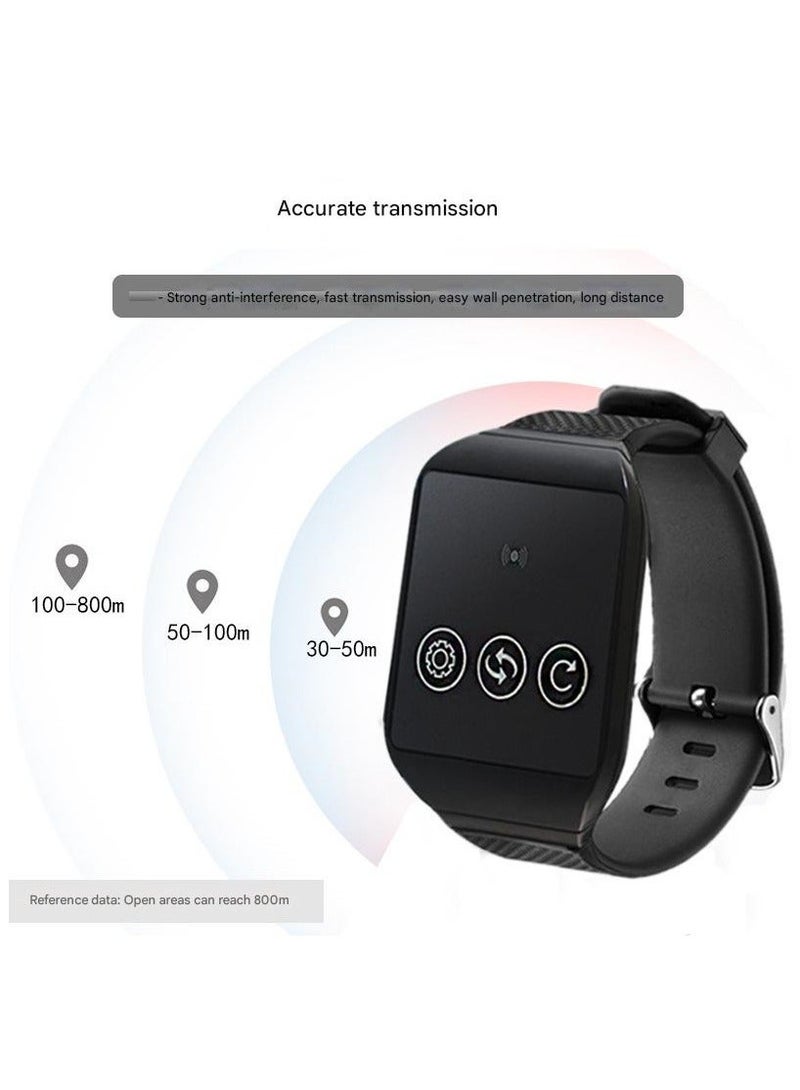 Bukela Wireless Caregiver Call Button Smart Emergency Call Button 1000m Range With Rechargeable Receiver Watch Multi-Function Help System - Image 2