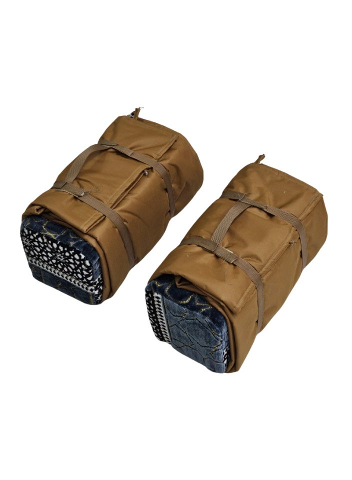 SMART HOME Luxury Heritage Floor Seating Set for Home, Travel, and Camping – Set of 2 Mats (200x70 cm) + 2 Marakesh (45x20 cm) with Waterproof Storage Bag - Image 2