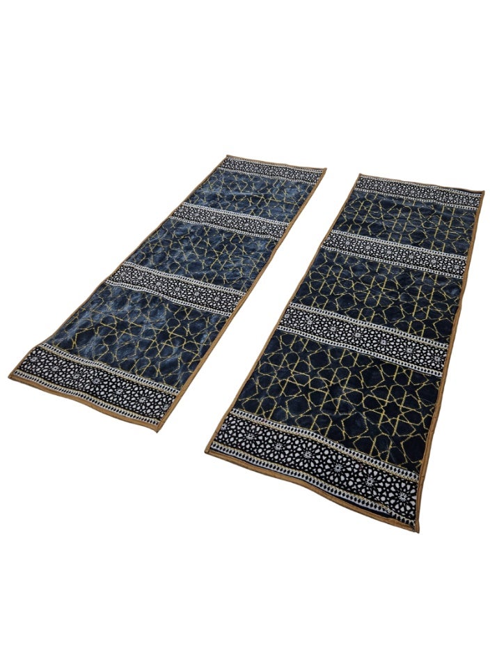 SMART HOME Luxury Heritage Floor Seating Set for Home, Travel, and Camping – Set of 2 Mats (200x70 cm) + 2 Marakesh (45x20 cm) with Waterproof Storage Bag - Image 4