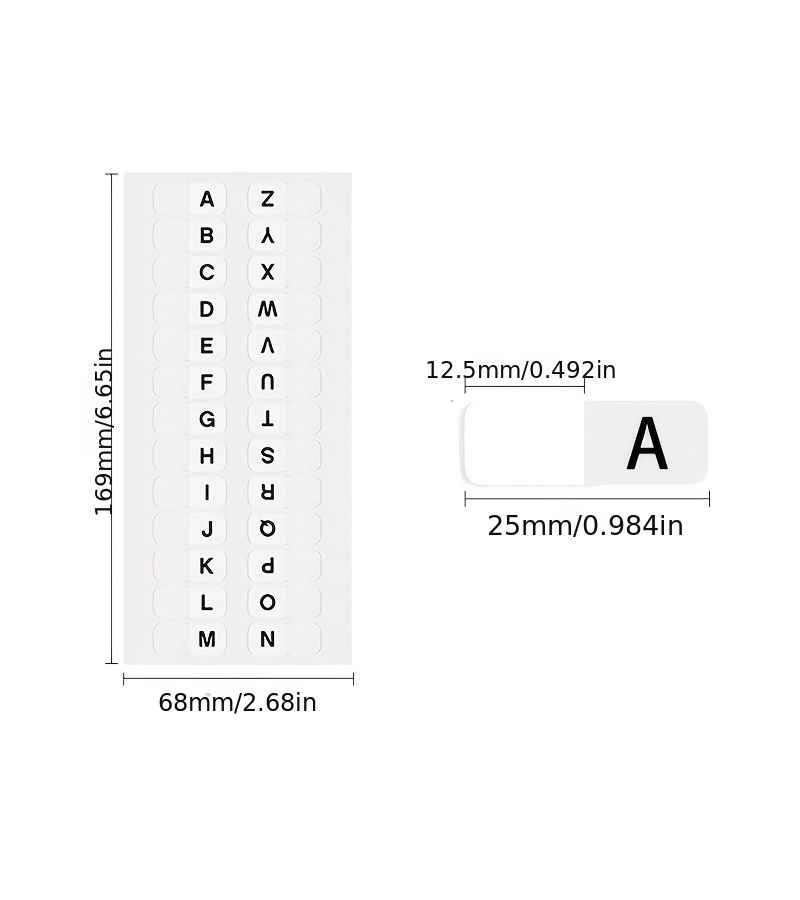 10 Pcs Self Adhesive Alphabetical Index Tabs Writable Book Markers - Image 2