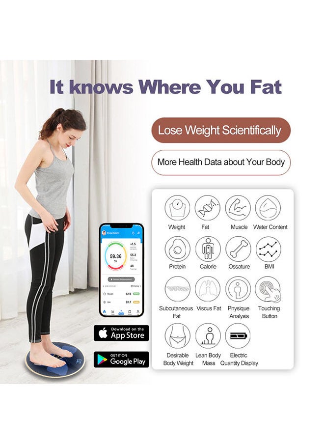 HTC - Smart Scale With Bluetooth Compatible With IOS And Android - Image 1