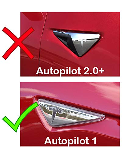 Custom Cut Graphics Logo Decal Wrap for Tesla Model S, Nosecone, 14-pc Set (Gloss Red) - Image 3