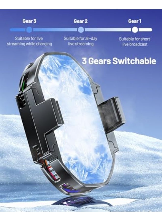 TERRIFI Phone Cooler for Gaming, Cooling Fan with LED Temperature Display, Cellphone Radiator with Dual Semi-Conductor Cooling Chip, Fits 4.5 to 7in Phones, 1/4 Hole for Phone Holders - Image 5