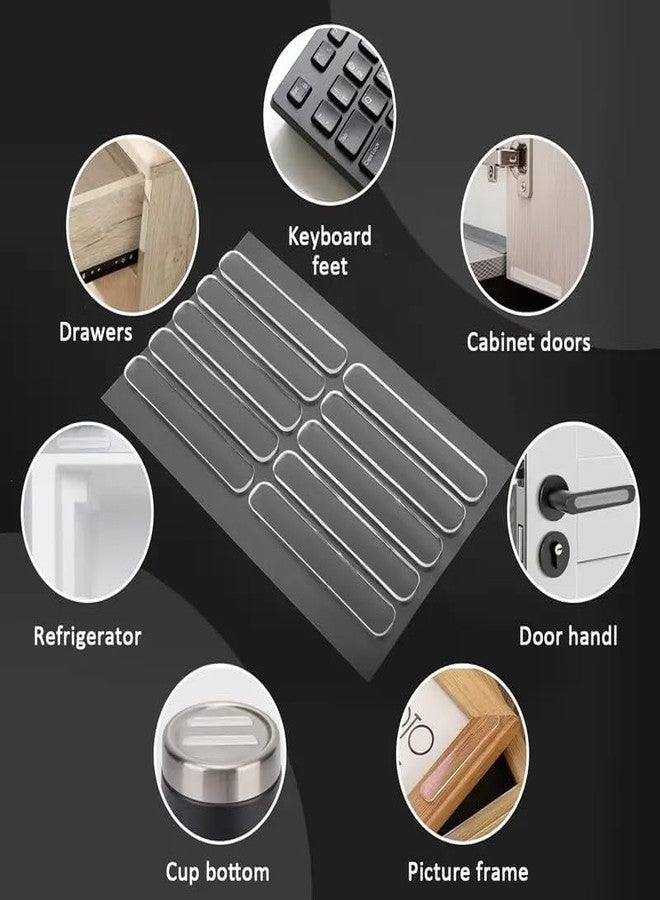 Fealtin 10Pcs Clear Door Bumpers – Self Adhesive Wall Protectors for Door Handles, Knobs & Furniture – Shock Absorbing, Sound Dampening, Reusable Silicone Guards for Home & Office (10) - Image 5