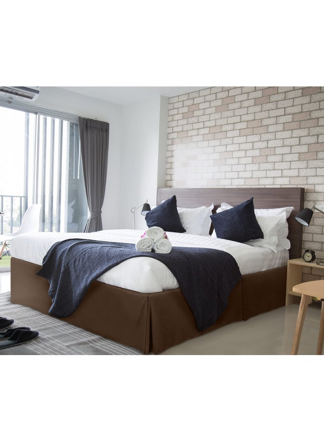 Utopia Bedding Queen Bed Skirt - Soft Quadruple Pleated Ruffle - Easy Fit with 16 Inch Tailored Drop - Hotel Quality, Shrinkage and Fade Resistant (Queen, Brown) - Image 5
