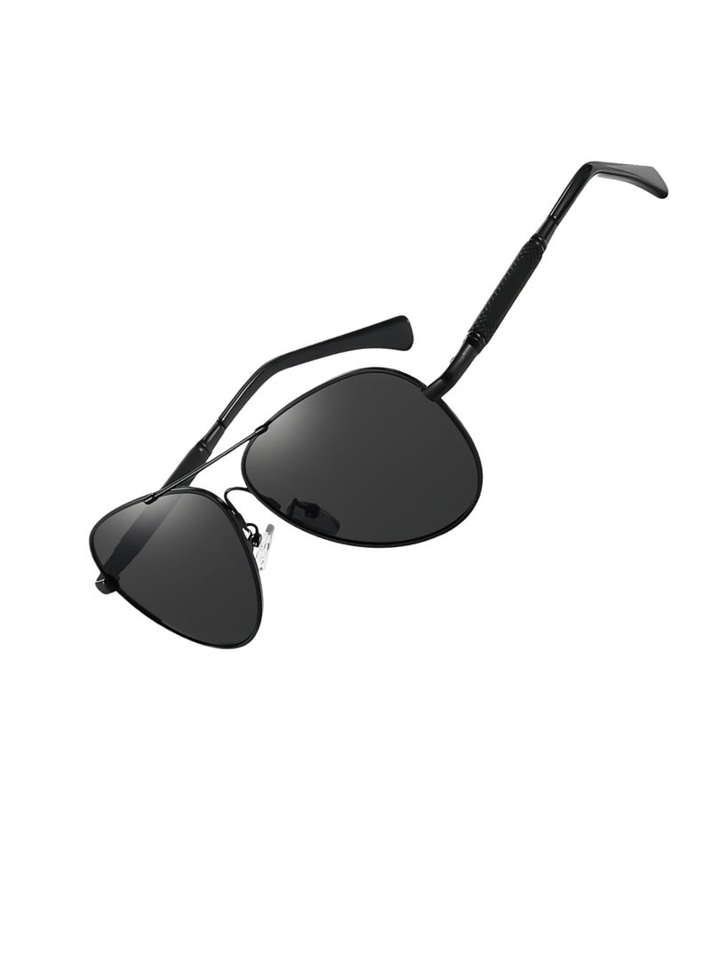 UV400 polarized sunglasses, neutral lightweight metal frame men's sunglasses, suitable for beach, desert, travel, fishing, daily outdoor activities - Image 3