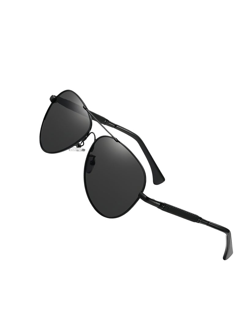 UV400 polarized sunglasses, neutral lightweight metal frame men's sunglasses, suitable for beach, desert, travel, fishing, daily outdoor activities - Image 2