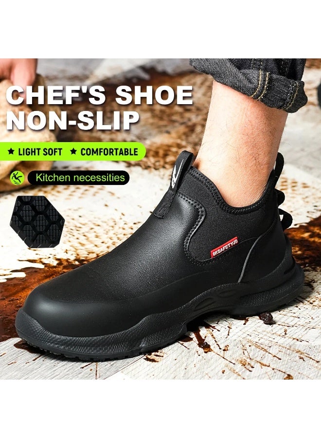 hef Shoes Four Season Anti Slip Oil Resistant Waterproof Bathroom Men Work Boot - Image 1