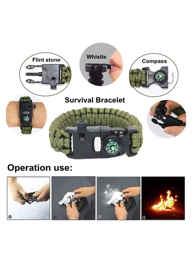Generic - 23 Kinds Outdoor Gear Camping Survival Kit Professional Emergency Kits Survival Gear and Equipment with Bag for Men Camping Outdoor Adventures - Image 1