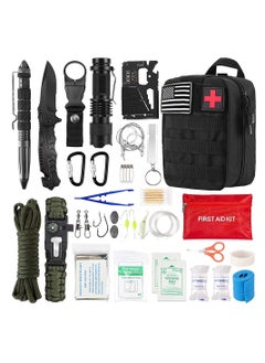 23 Kinds Outdoor Gear Camping Survival Kit Professional Emergency Kits Survival Gear and Equipment with Bag for Men Camping Outdoor Adventures