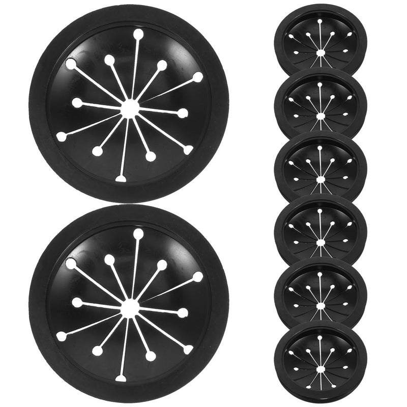 Kitchen Sink Garbage Disposal Splash Guard 8 Pack Plastic Insert Behind Faucet Black - Image 2