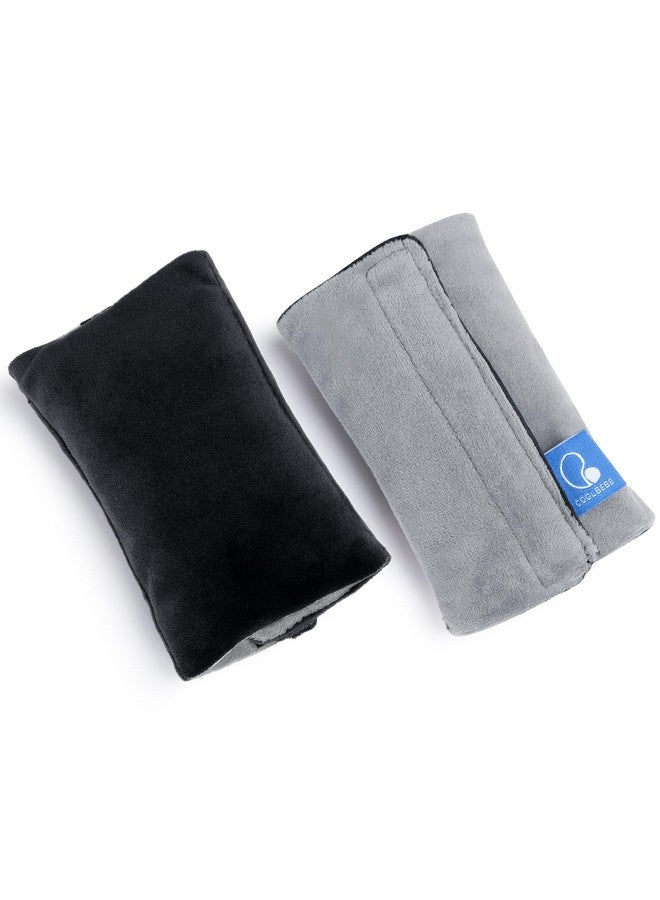 COOLBEBE Car Seat Straps Shoulder Pads for Baby Kids, Super Soft Seat Belt Covers for All Car Seats/Pushchair/Stroller/High Chair（Black/Grey) - Image 1