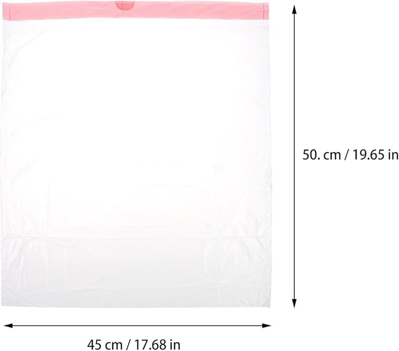 أكياس قمامة بيضاء بسحاب 45x50 سم 5 قطع، أكياس نفايات مطبخ سميكة لفرز النفايات - Image 3