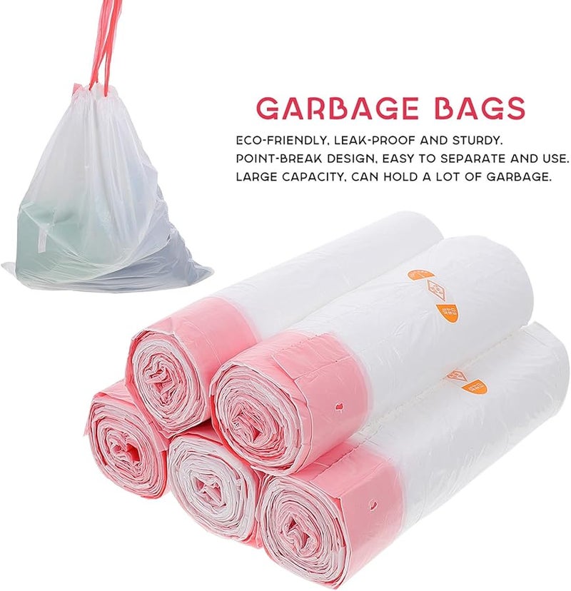 أكياس قمامة بيضاء بسحاب 45x50 سم 5 قطع، أكياس نفايات مطبخ سميكة لفرز النفايات - Image 4