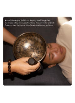 Alpine Crystals UAE Full Moon Singing Bowl 858 grams - Handcrafted from Nepal for Meditation, Yoga & Healing  - Image 3