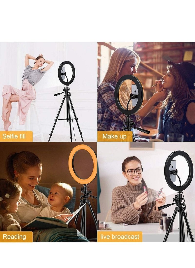 Generic - 130 Cm Extendable Phone Tripod And Camera Stand With Bluetooth Remote And Clip And 10 Inch Fill Light - Image 1