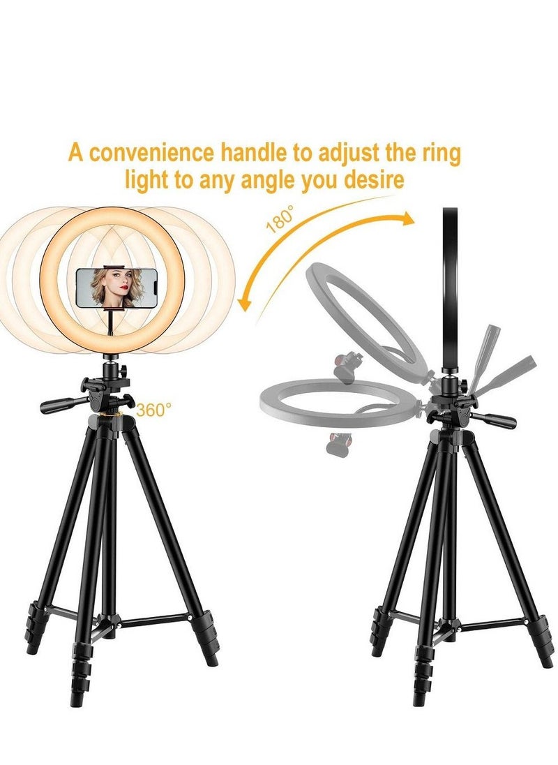 Generic - 130 Cm Extendable Phone Tripod And Camera Stand With Bluetooth Remote And Clip And 10 Inch Fill Light - Image 1