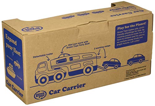 Green Toys Car Carrier, Blue CB - Pretend Play, Motor Skills, Kids Toy Vehicles. No BPA, phthalates, PVC. Dishwasher Safe, Recycled Plastic, Made in USA. - Image 4