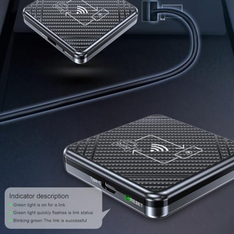 محول CarPlay وAndroid Auto اللاسلكي، 2 في 1 AI Box Bluetooth 5.0/WiFi Connect، التحكم الصوتي الذكي، التوصيل والتشغيل، متوافق مع IOS 9+، للسيارة الأصلية - Image 3