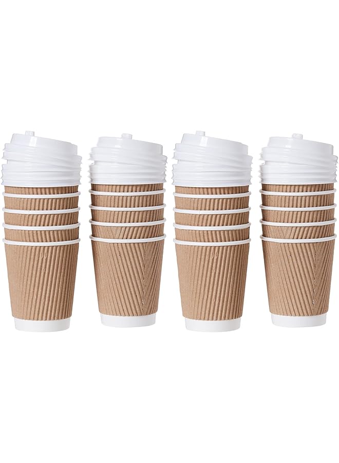 Hotpack Twin Pack Kraft Paper Cup 8Oz 20 Pieces Pack Of 1 - Image 1