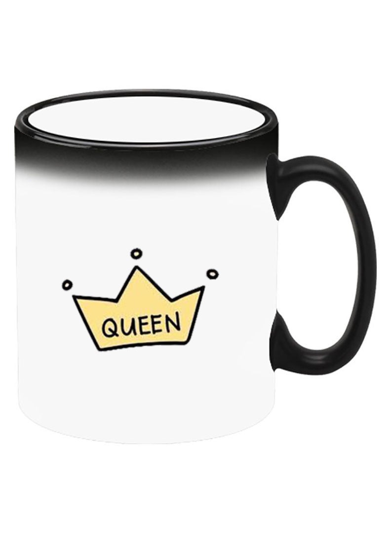 Theodor Color Changing Heat Sensitive Ceramic Mug, Image Revealed When HOT Liquid is Added! Queen crown - Image 2