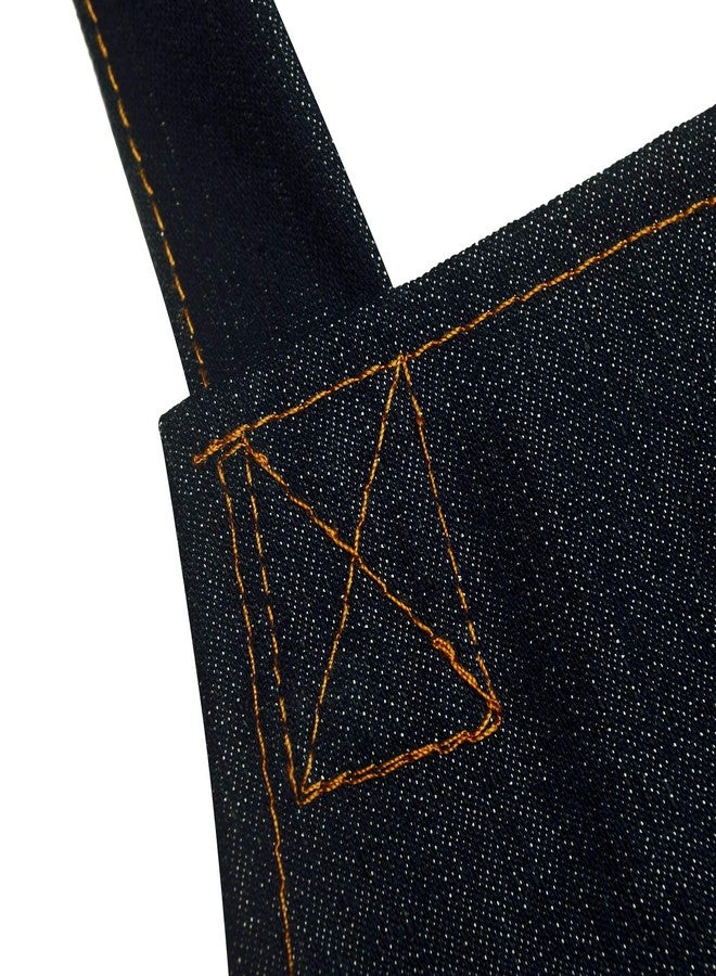 Dadidyc Black Denim Aprons for Men/Women with Pockets Tool Apron Waterproof Adjustable Canvas Apron Lightweight Kitchen Apron Work Apron - Image 2