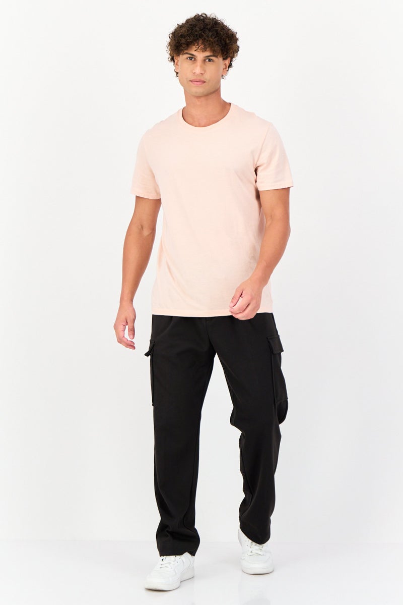 Celio Men Regular Fit Solid Cargo Pants, Black  - Image 3