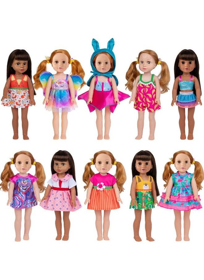 ebuddy - 10 Sets Baby Doll Clothes Outfit Dress For 10 Inch Baby Dolls 12 Inch Baby Dolls 14 To 14.5 Inch Dolls(Fashion Sets) - Image 1