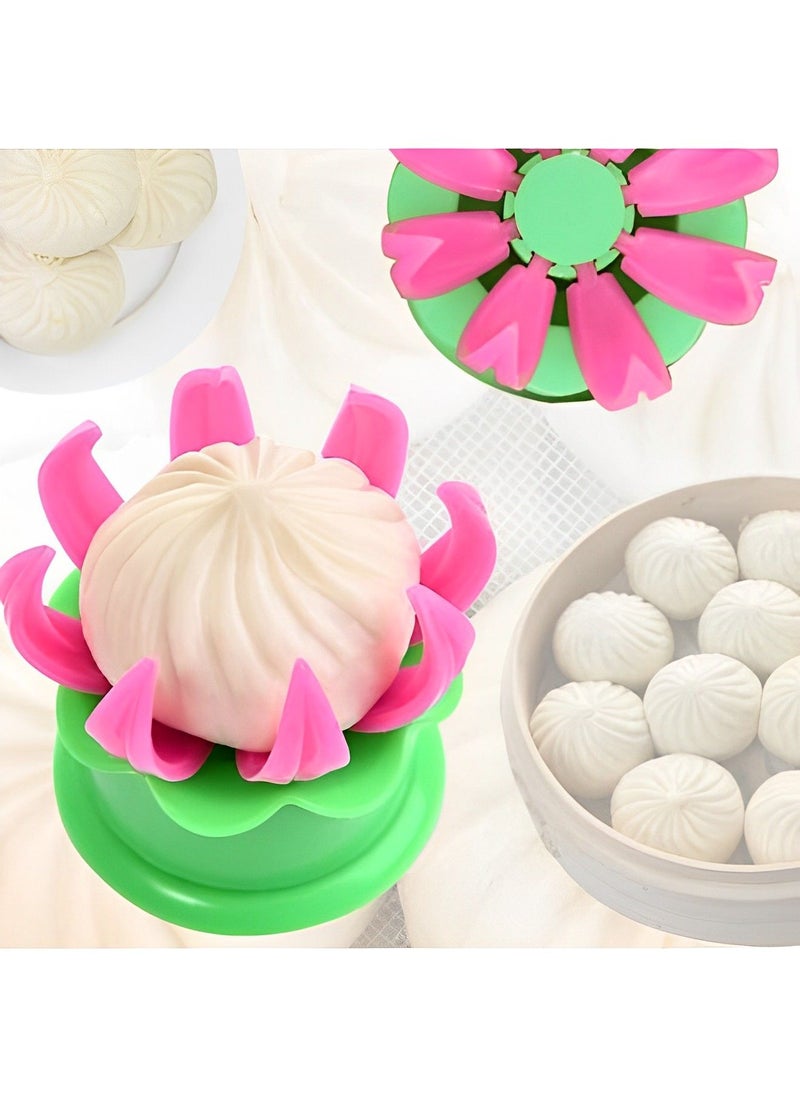 Generic - chinese baozi maker, Momos steamed stuffed bun maker and dumpling maker plastic mold and filling spoon cooking tools for cooking delicious baozi and jiaozi - Image 1