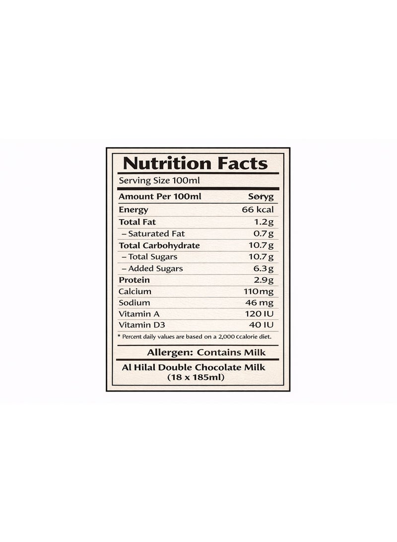 Nadec Al Hilal Double Chocolate Milk - Image 4